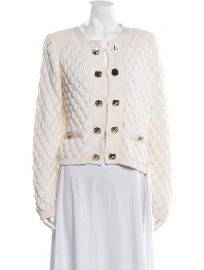 Pre-owned Milly Wool Open Front Sweater W/ Tags In Neutrals