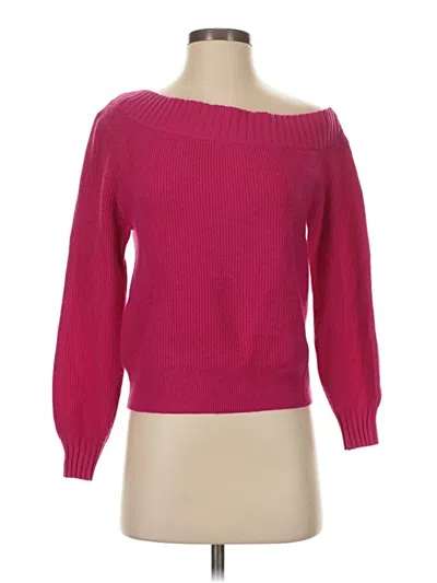 Pre-owned Milly Wool Pullover Sweater In Pink