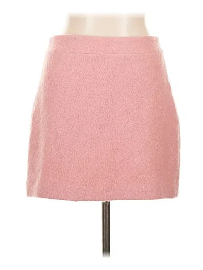 Pre-owned Milly Wool Skirt In Pink