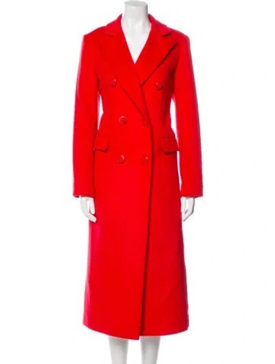 Pre-owned Milly Wool Trench Coat In Black