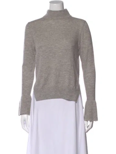 Pre-owned Milly Wool Turtleneck Sweater In Gray