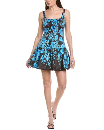 Milly Wylma Flower Fall Mini Dress In Multi