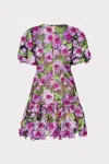 Milly Yasmin 3d Embroidered Mini Dress In Pink