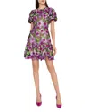 Milly Yasmin 3d Floral Dress In Multi