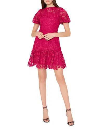 Milly Yasmin Rose Mosaic Mini Dress In Pink