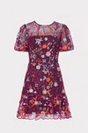 Milly Yasmin Tropic Embroidered Mini Dress In Multicolor