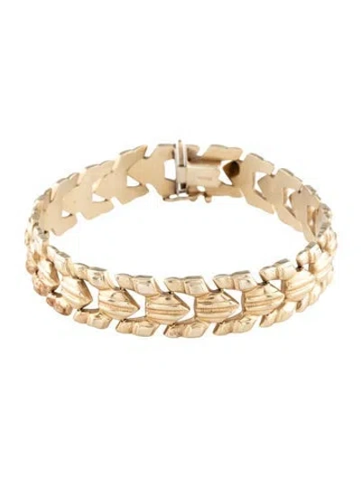 Pre-owned Milor 10k Link Bracelet, 7" In Multicolor