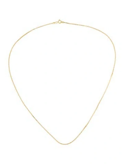Pre-owned Milor 14k Box Chain Link Necklace, 20" In Multicolor