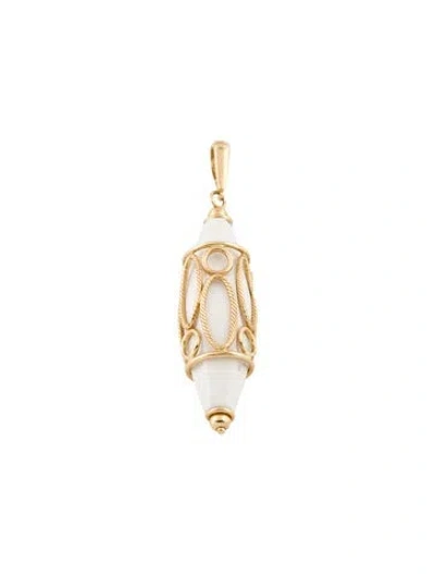 Pre-owned Milor 14k Chalcedony Pendant In Multicolor
