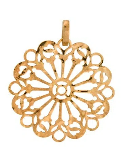 Pre-owned Milor 14k Cutout Medallion Pendant Enhancer In Multi