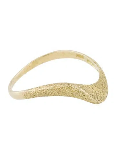 Pre-owned Milor 14k Glittery Wave Band In Multi