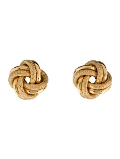 Pre-owned Milor 14k Knot Stud Earrings In Multi