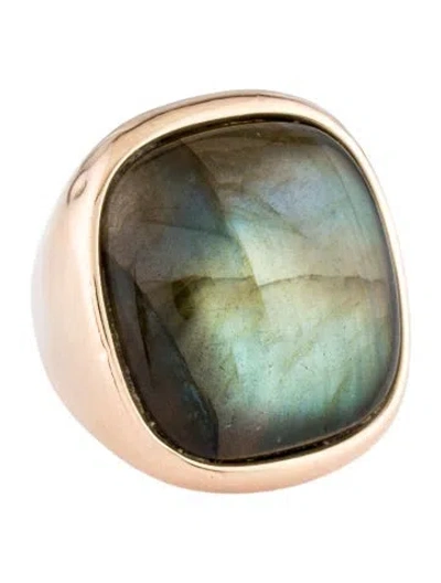 Pre-owned Milor 14k Labradorite Cocktail Ring In Multi