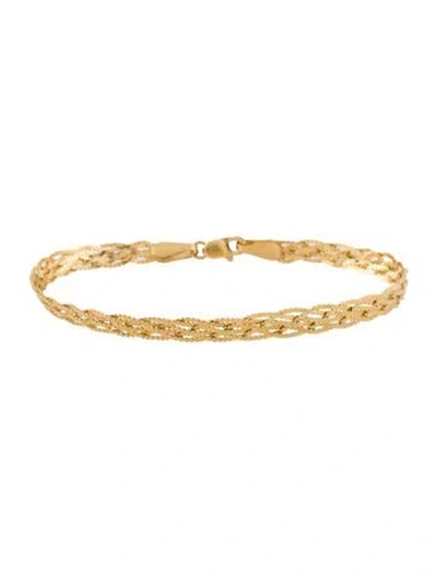 Pre-owned Milor 14k Links Bracelet, 7" In Multicolor