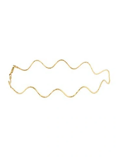Pre-owned Milor 14k Microbead Wavy Bracelet, 9.25" In Multi