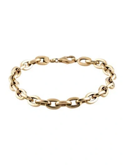 Pre-owned Milor 14k Oval Link Bracelet, 6.25" In Multi