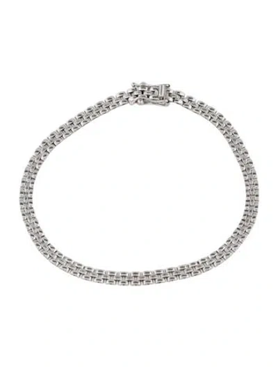 Pre-owned Milor 14k Panther Link Bracelet, 7.25" In Multi