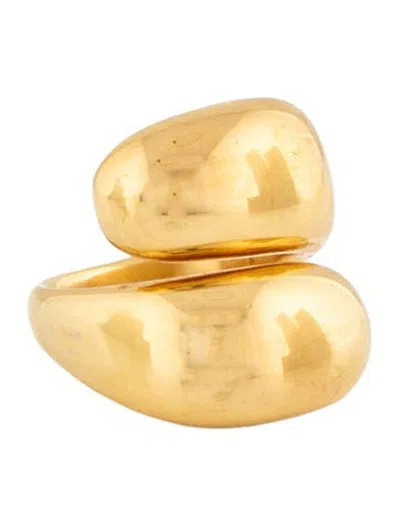 Pre-owned Milor 14k Resin-filled Bypass Ring In Multicolor