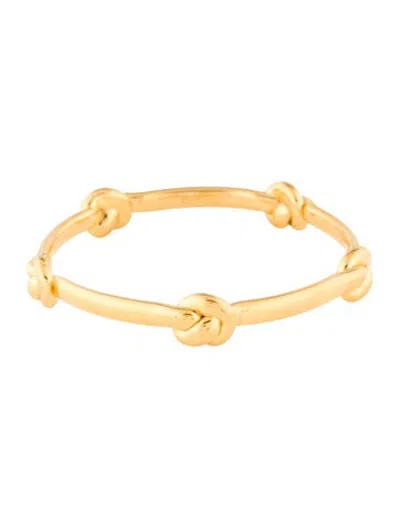Pre-owned Milor 14k Resin-filled Knot Station Bangle, 8" In Multicolor