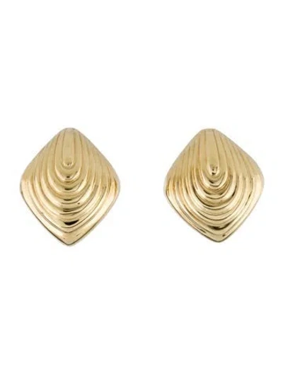 Pre-owned Milor 14k Ribbed Earclips Earrings In Multi
