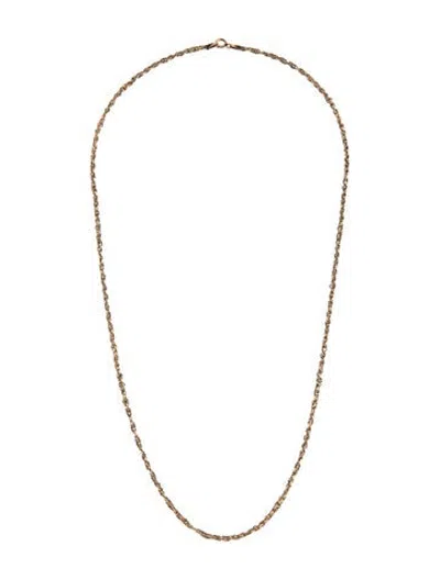 Pre-owned Milor 14k Twisted Rope Chain Necklace, 20" In Multicolor