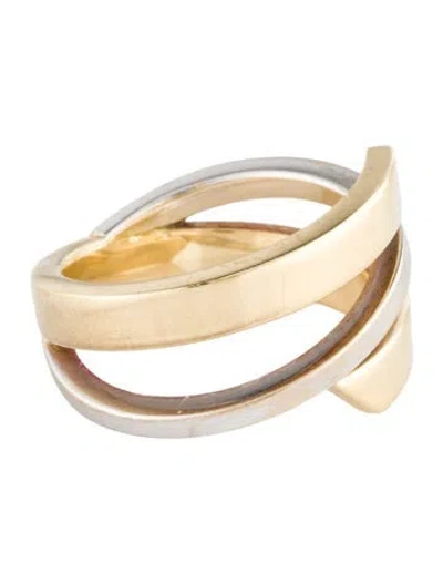 Pre-owned Milor 14k Two-tone Band In Multicolor