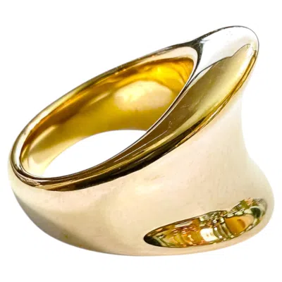 Pre-owned Milor 14k Yellow Gold Italian  Chubby / Puffy Ring Size 6