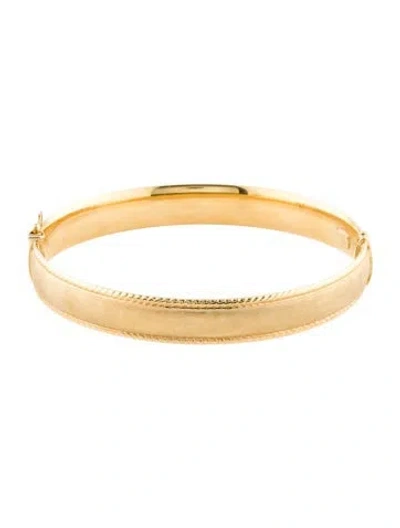 Pre-owned Milor 18k Brushed Rope Hinged Bangle, 7.5" In Multi