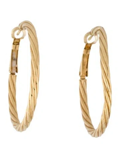 Pre-owned Milor 18k Hoop Earrings In Multicolor