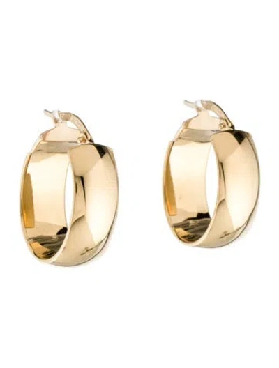 Pre-owned Milor 18k Oval Hoop Earrings In Multi