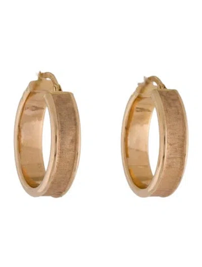 Pre-owned Milor 18k Textured Hoop Earrings In Multi