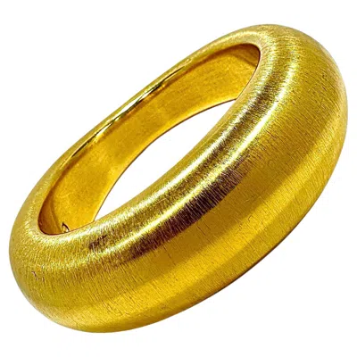 Pre-owned Milor Dramatic Italian Spun Gold Donut Style Bracelet By  In Multi