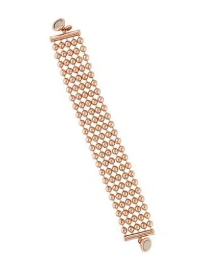 Pre-owned Milor Multistrand Beaded Magnetic Bangle Bracelet, 6.5"