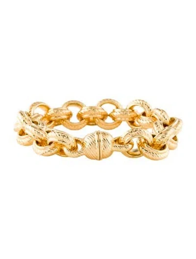 Pre-owned Milor Resin-filled Link Bracelet, 6" In Multi