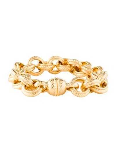 Pre-owned Milor Resin-filled Link Bracelet, 6" In Multi