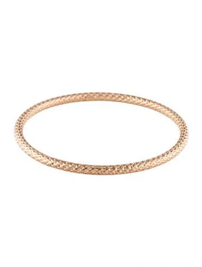 Pre-owned Milor Textured Bangle Bracelet, 8.75" In Multicolor