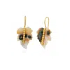 Milou Jewelry Women's Agate Leaf Earrings - Bone