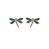 Milou Jewelry Women's Blue Dragonfly Earrings In Blue