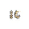 Milou Jewelry Women's Charlotte Hoop Earrings - Black In Black