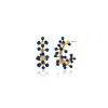 Milou Jewelry Women's Charlotte Hoop Earrings - Navy Blue In Blue