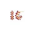 Milou Jewelry Women's Charlotte Hoop Earrings - Red In Red