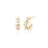 Milou Jewelry Women's Charlotte Hoop Earrings - White In White