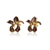 Milou Jewelry Women's Fleur De Lis Earrings - Purple In Purple
