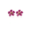 Milou Jewelry Women's Fuchsia Pink Cherry Blossom Flower Earrings In Pink