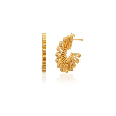 Milou Jewelry Women's Gold Flow Hoop Earrings