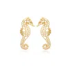 Milou Jewelry Women's Gold Seahorse Earrings In Gold