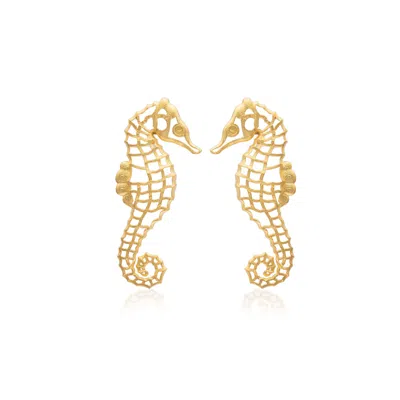 Milou Jewelry Women's Gold Seahorse Earrings