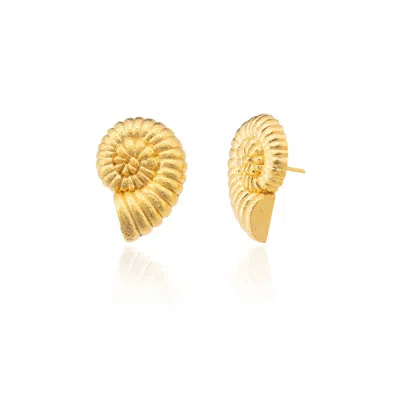 Milou Jewelry Women's Gold Snail Earrings