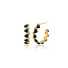 Milou Jewelry Women's Grace Hoop Earrings - Black In Black