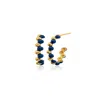 Milou Jewelry Women's Grace Hoop Earrings - Blue In Blue